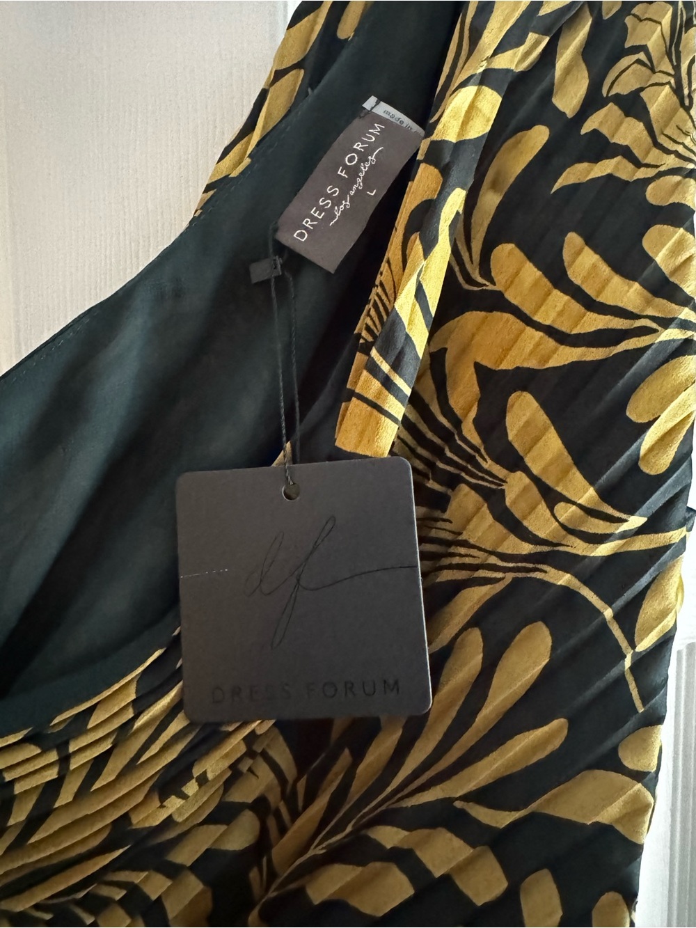 Vici One-Shoulder Olive and Mustard Floral Maxi Dress - Picture 3 of 4